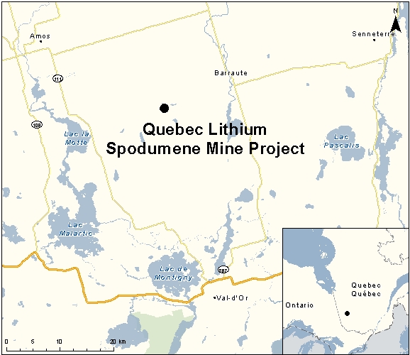 Map depicting the location of the project, as described in the current document.