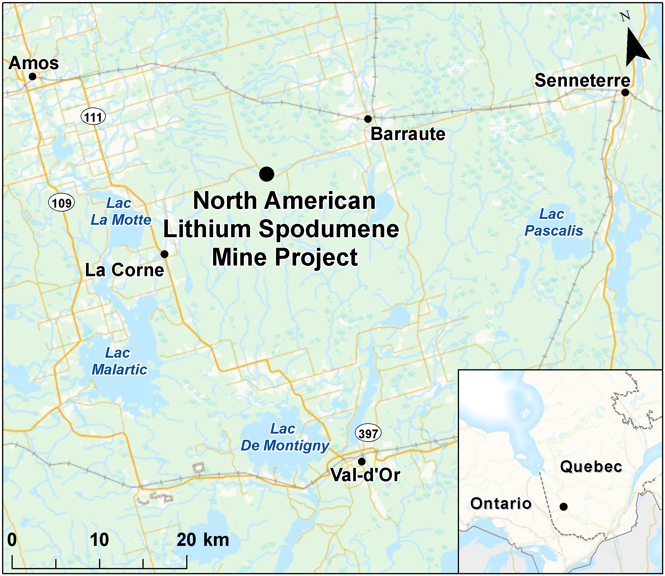 Map depicting the location of the project, as described in the current document.