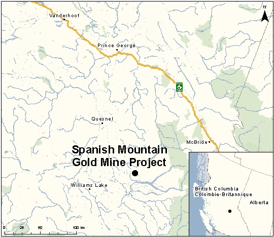 Map depicting the location of the project, as described in the current document.