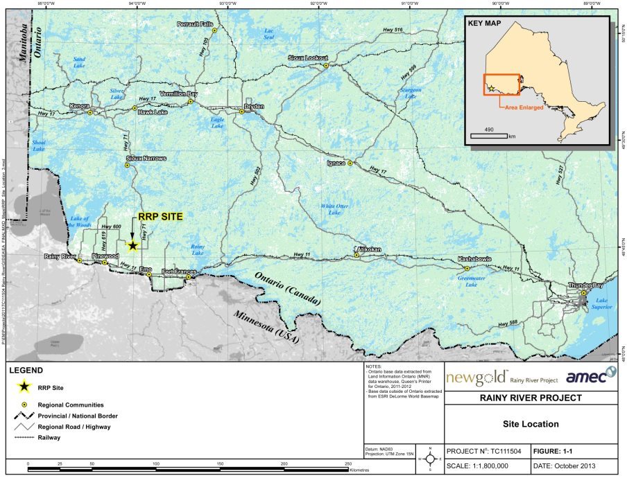 Figure 2-1: Project Location (Source: Rainy River EIS, AMEC).