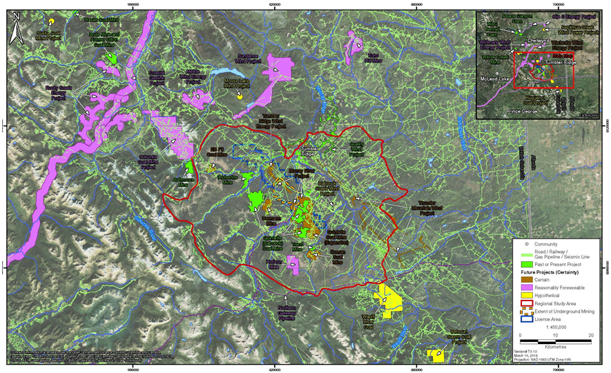 Figure 4: Past, present and reasonably foreseeable projects and activities in the proximity of the Project