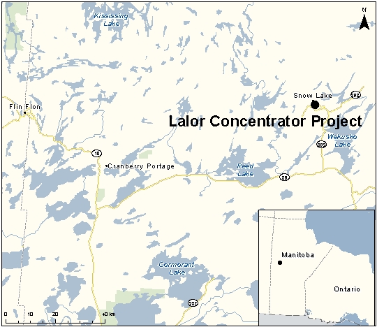 Map depicting the location of the project, as described in the current document.