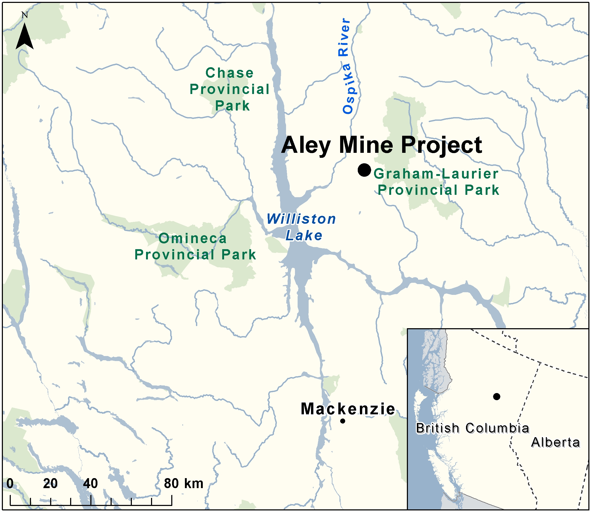 Map depicting the location of the project, as described in the current document.