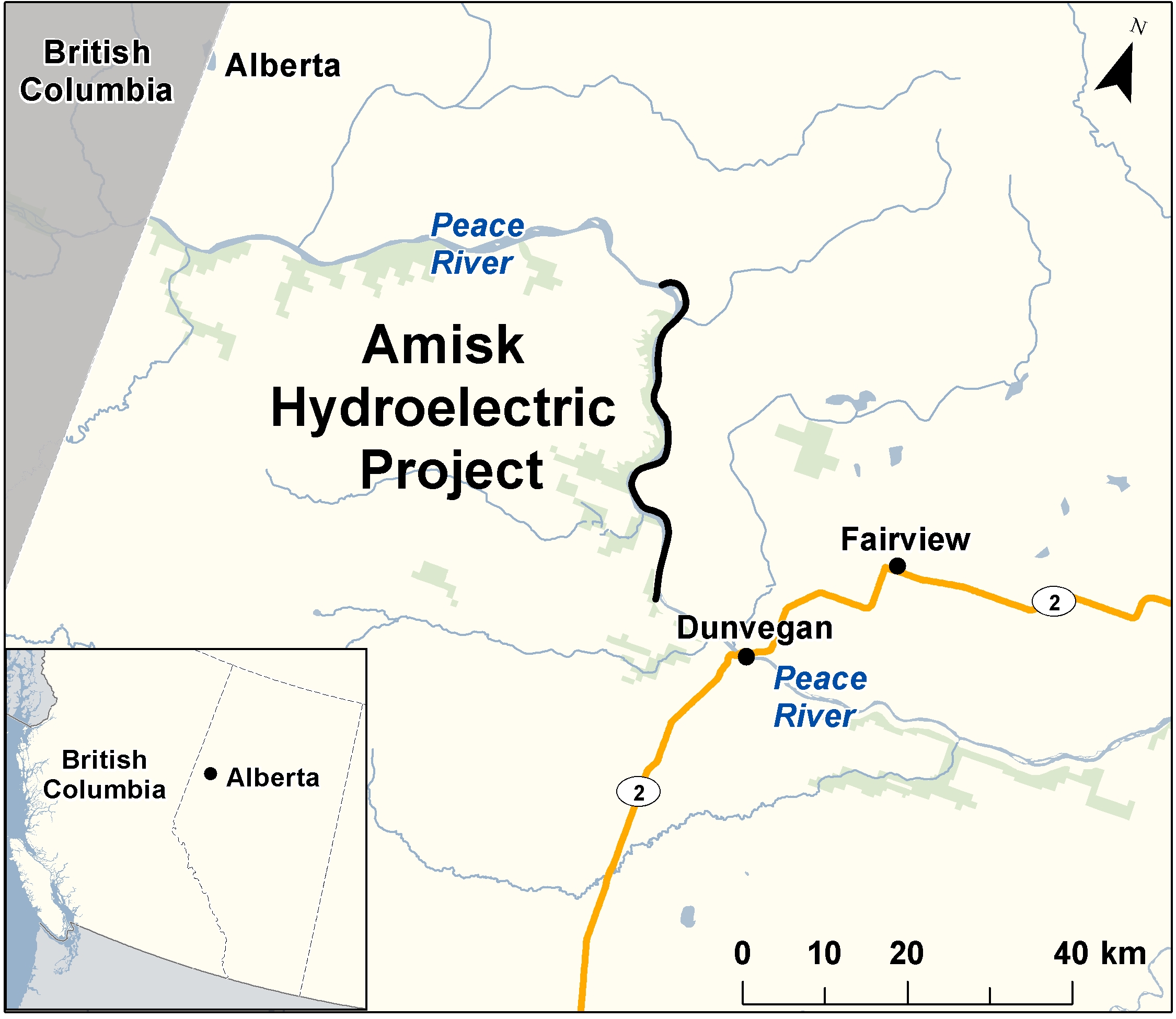 Map depicting the location of the project, as described in the current document.