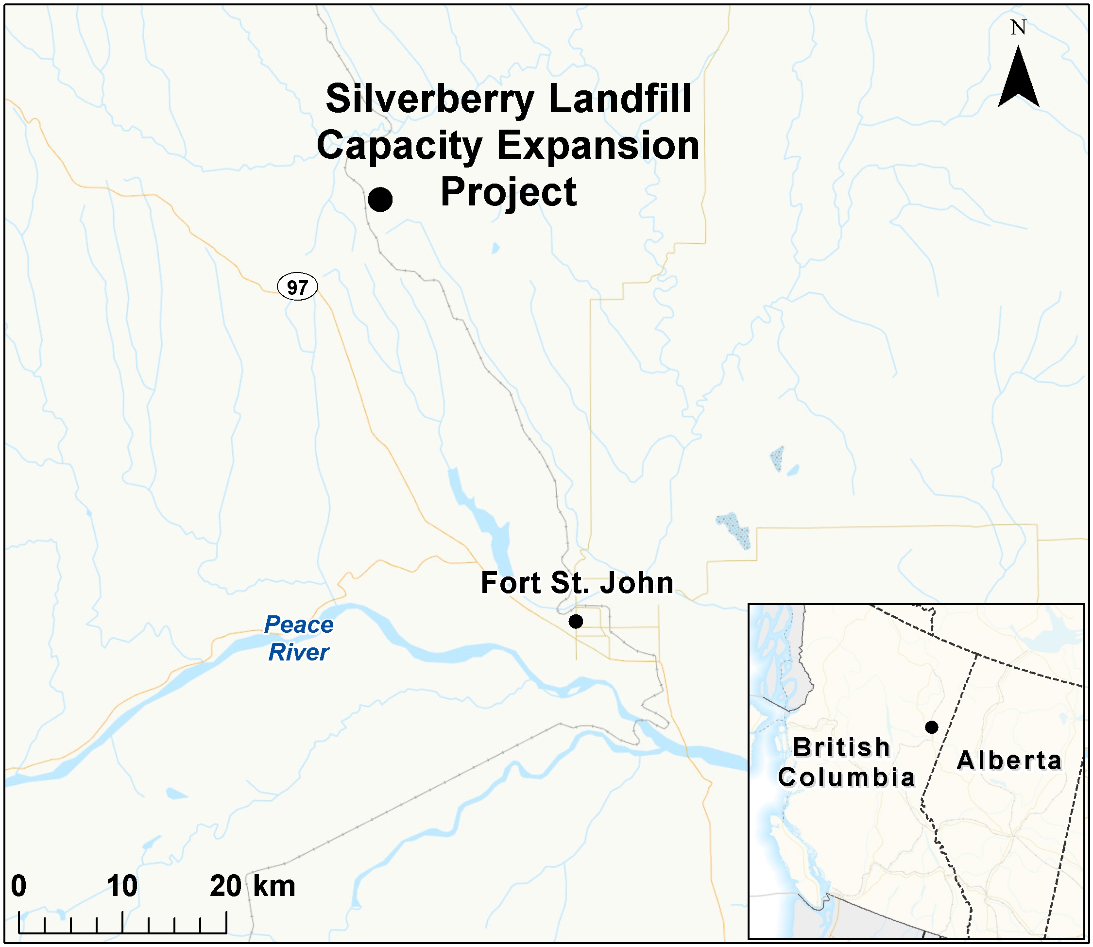 Map depicting the location of the project, as described in the current document.