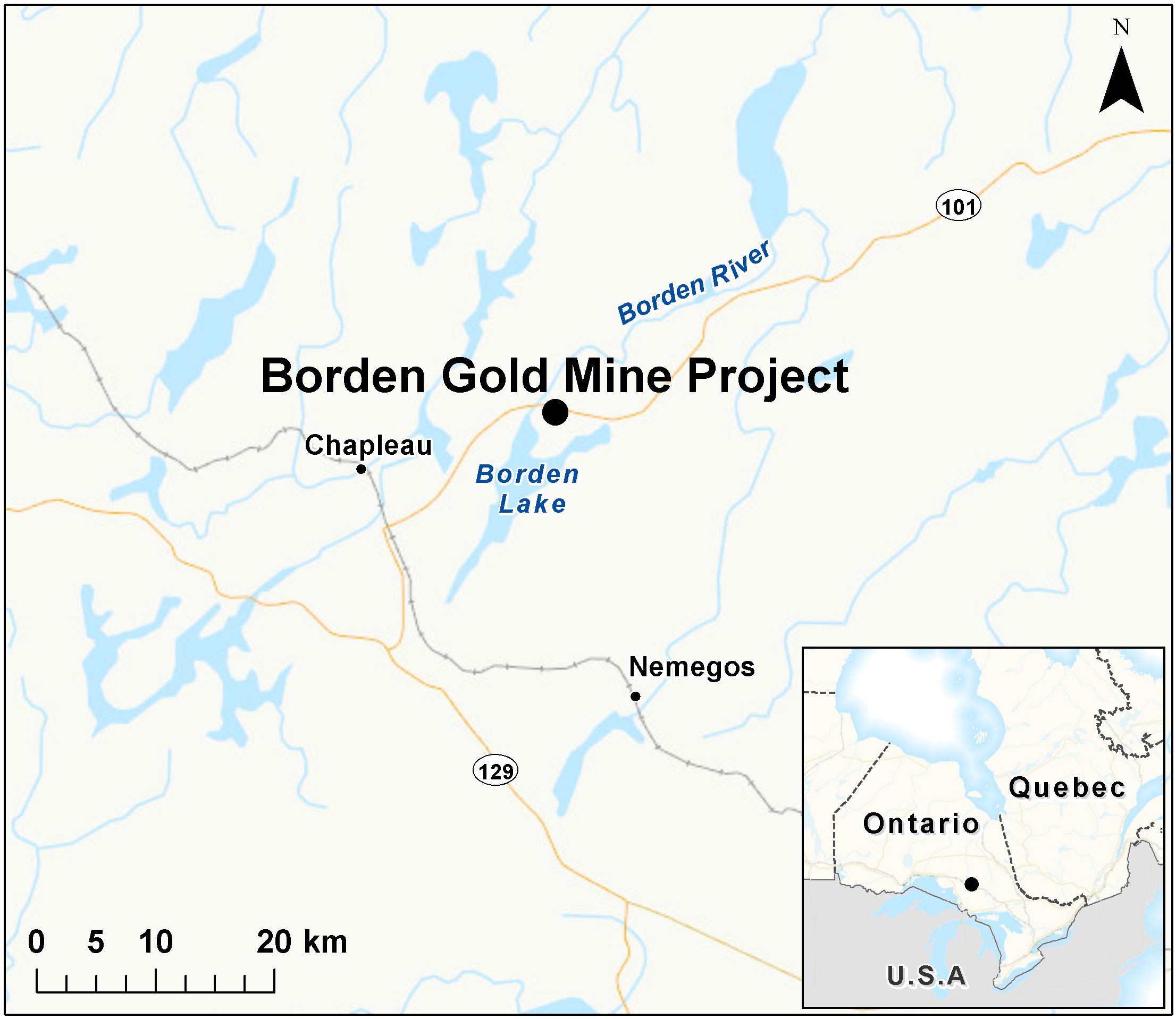 Map depicting the location of the project, as described in the current document.