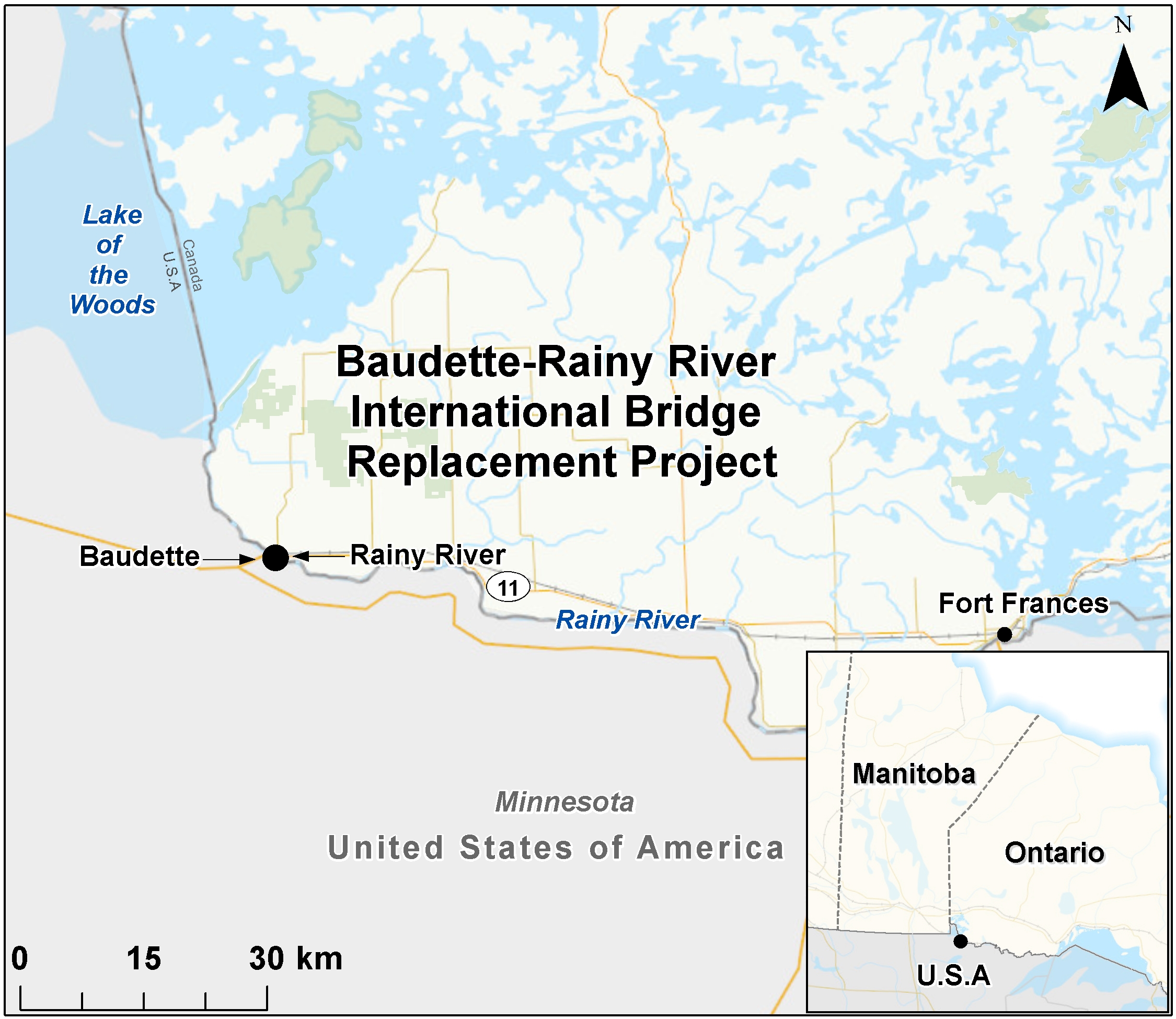 Map depicting the location of the project, as described in the current document.