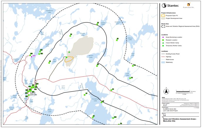 Figure B-3 Local and Regional Assessment Areas for Noise and Vibration for the MacLellan Site