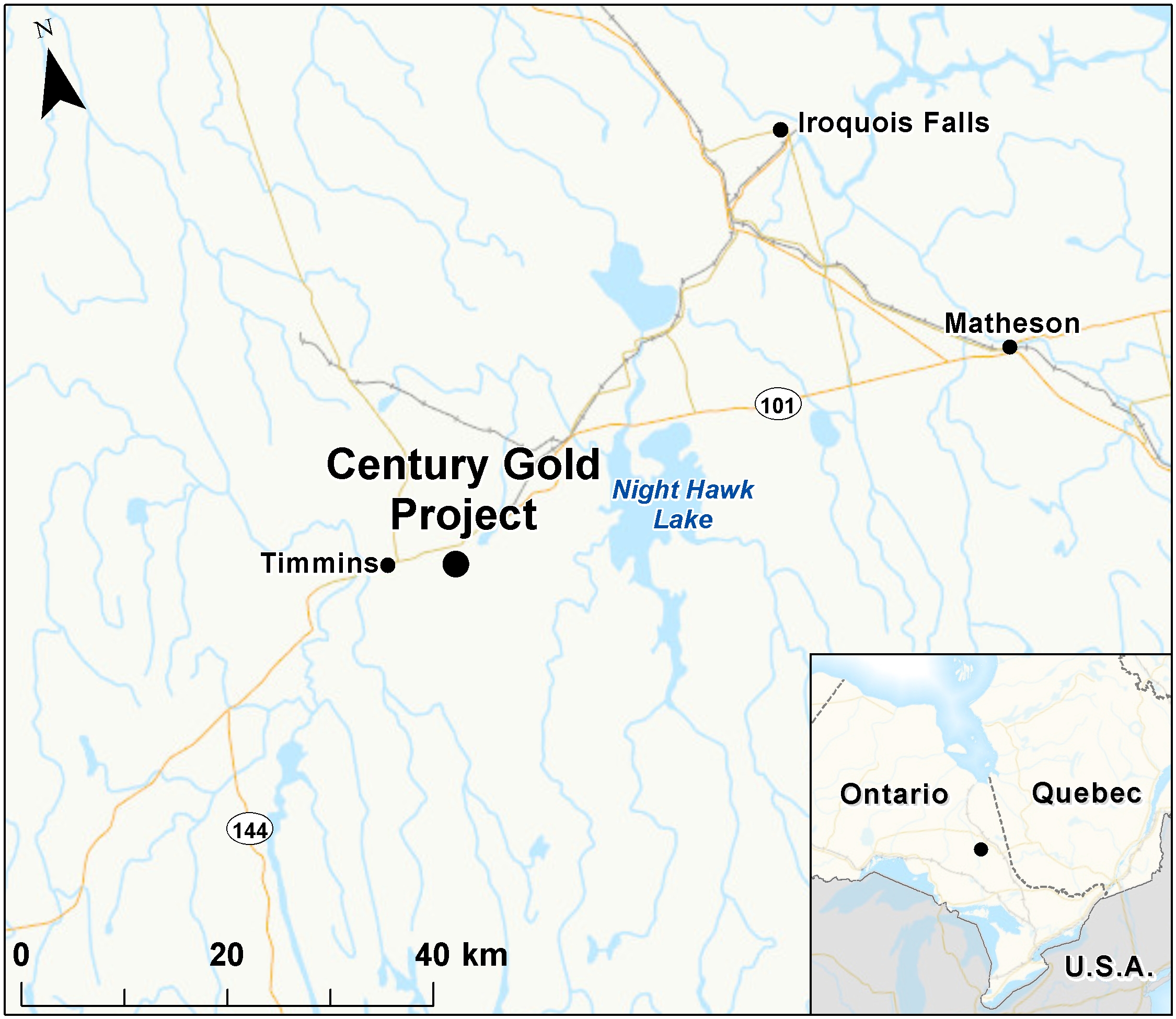 Map depicting the location of the project, as described in the current document.