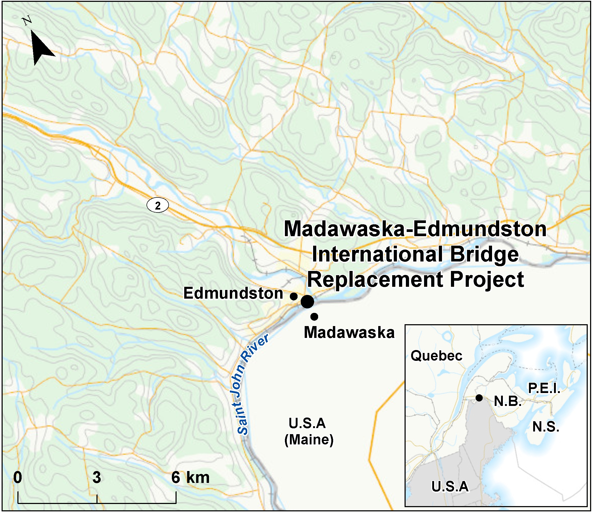 Map depicting the location of the project, as described in the current document.