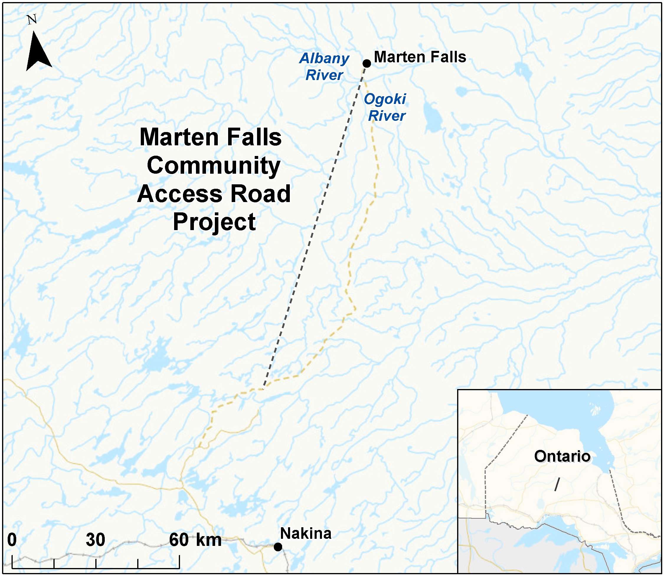 Map depicting the location of the project, as described in the current document.